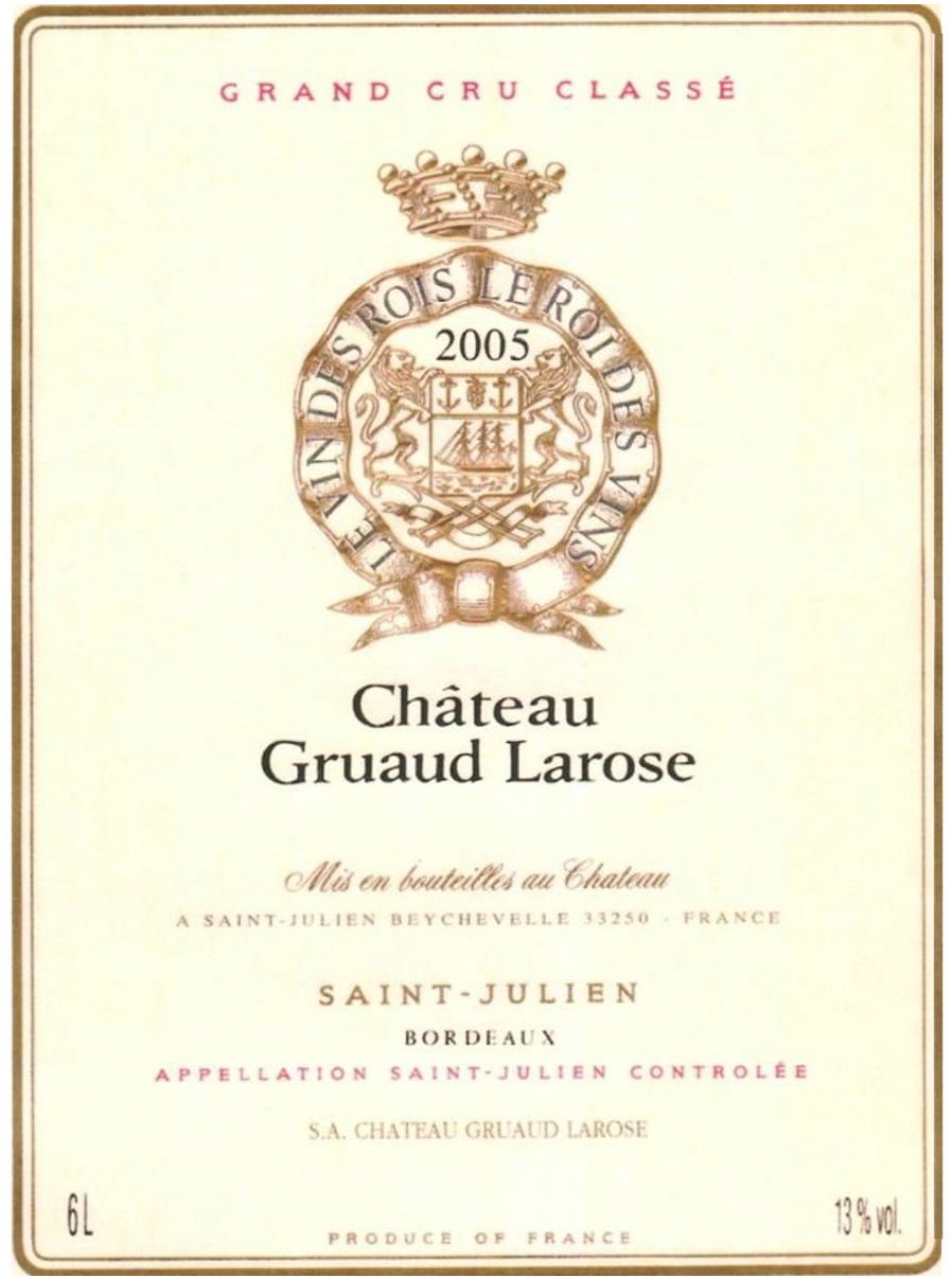 Chateau Gruaud Larose 2005 - 750ml – Redneck Wine Company Chateau Gruaud Larose 2005 - 750ml – Redneck Wine Company