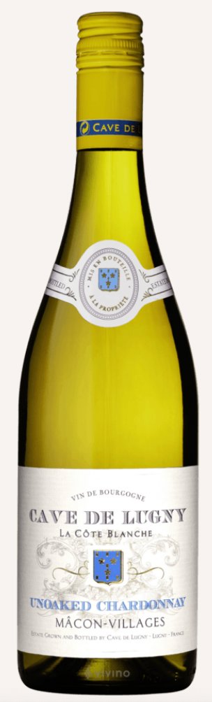 Cave de Lugny La Cote Blanche Unoaked Chardonnay 2023 - 750ml