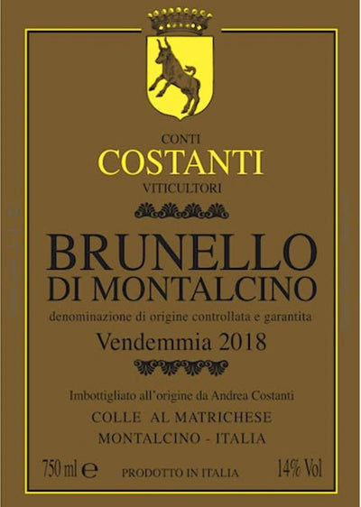 Conti Costanti Brunello di Montalcino 2018 - 750ml