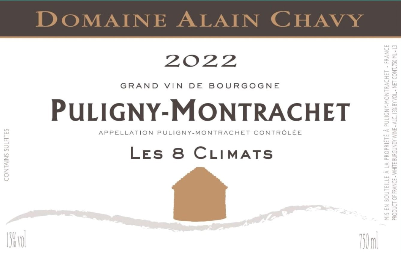 Domaine Alain Chavy Puligny-Montrachet 'Les 8 Climats' 2022- 750ml