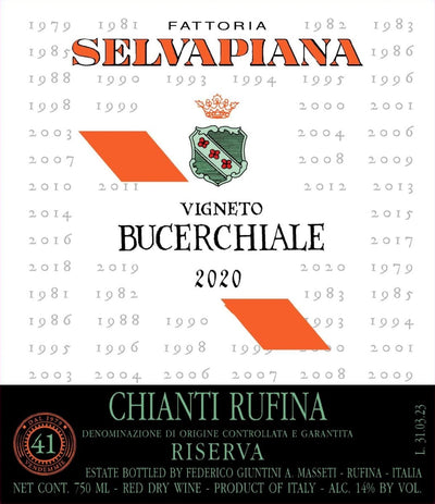 Selvapiana Chianti Rufina Riserva Bucerchiale 2020 - 750ml