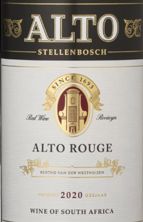 Alto Stellenbosch Rouge 2020 - 750ml