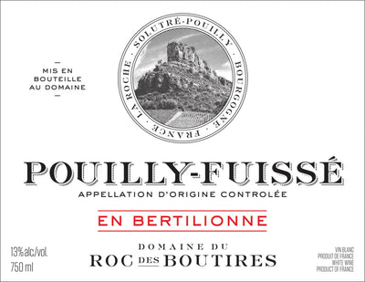 Domaine du Roc des Boutires Pouilly Fuisse 'En Bertilionne' 2021 - 750ml