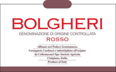 Podere Grattamacco Bolgheri Rosso 2018 - 750ml