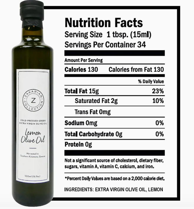 Zakarian Cold Fusion Lemon Evoo - 500ml