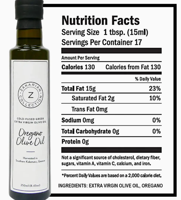 Zakarian Cold Fusion Oregano EVOO - 250ml