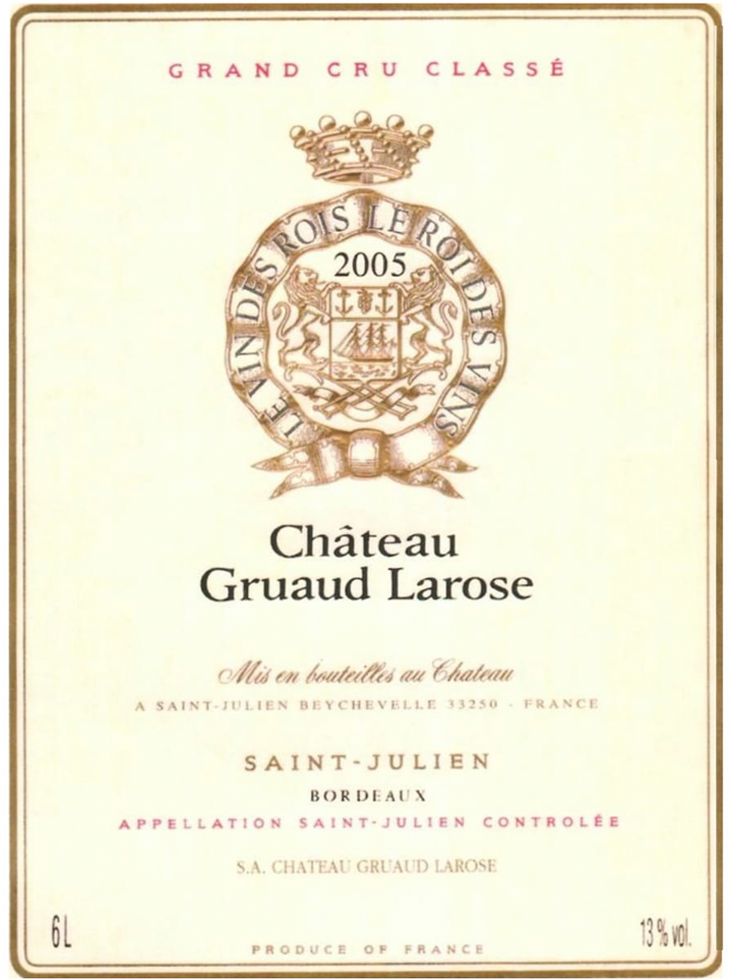 Chateau Gruaud Larose 2005 - 750ml