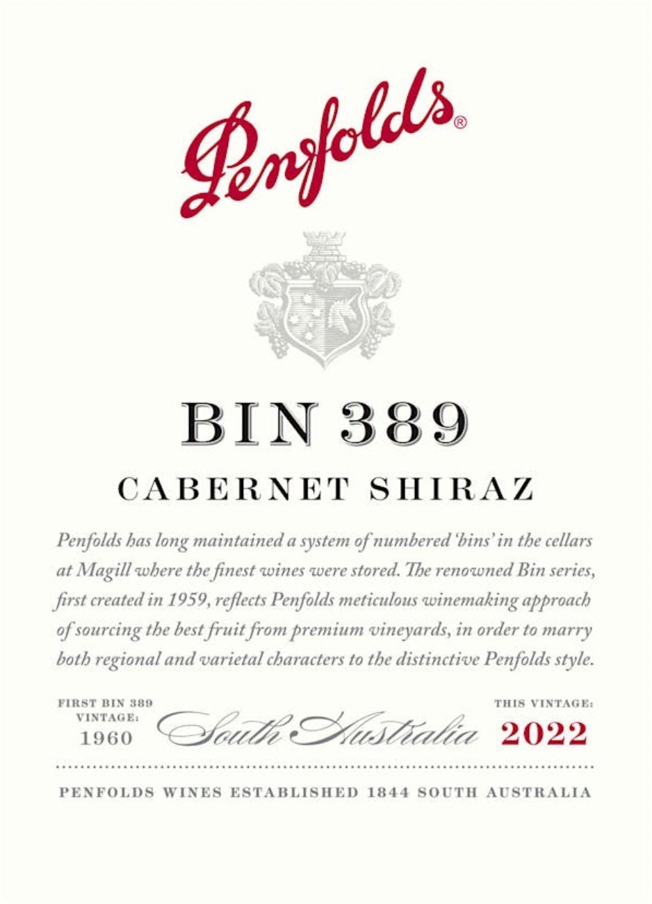 Penfolds Bin 389 Cabernet Shiraz 2022 - 750ml