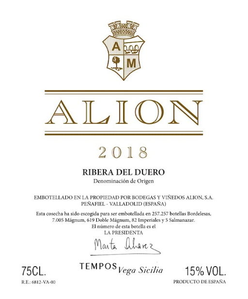 Bodegas y Vinedos Alion 2018 - 1.5L