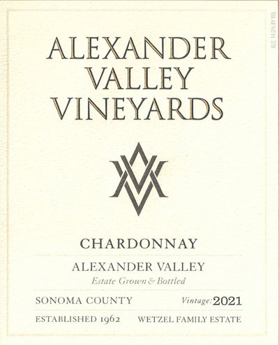 Alexander Valley Vineyards Estate Chardonnay 2021 - 750ml