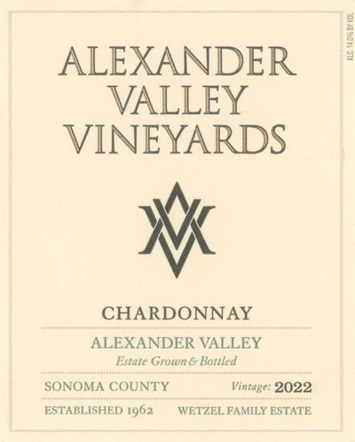 Alexander Valley Vineyards Estate Chardonnay 2022 - 750ml