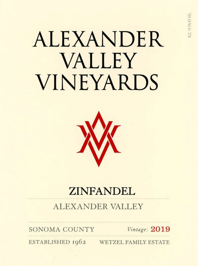 Alexander Valley Vineyards Zinfandel 2019 - 750ml