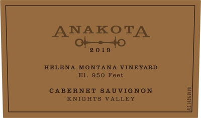 Anakota Helena Montana Cabernet Sauvignon 2019 - 750ml