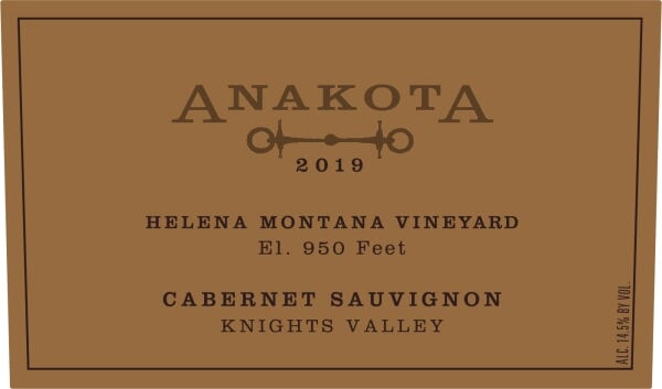 Anakota Helena Montana Cabernet Sauvignon 2019 - 750ml