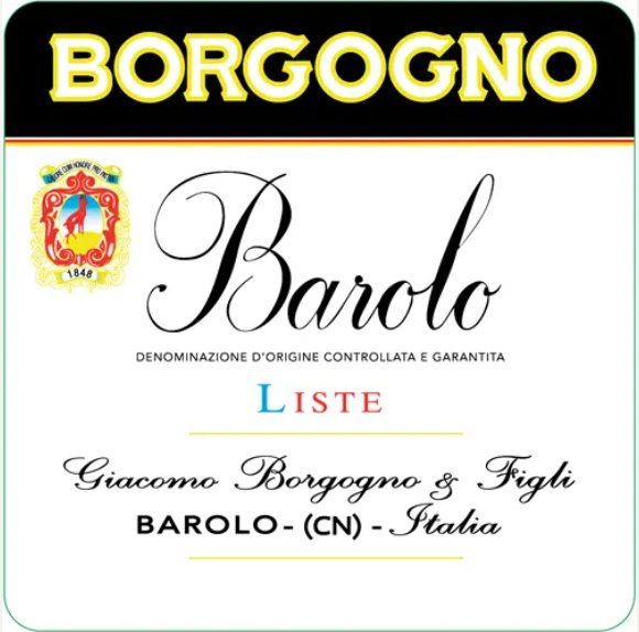 Borgogno Liste Barolo 2017 - 750ml