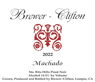 Brewer-Clifton Machado Sta. Rita Pinot Noir 2022 - 750ml