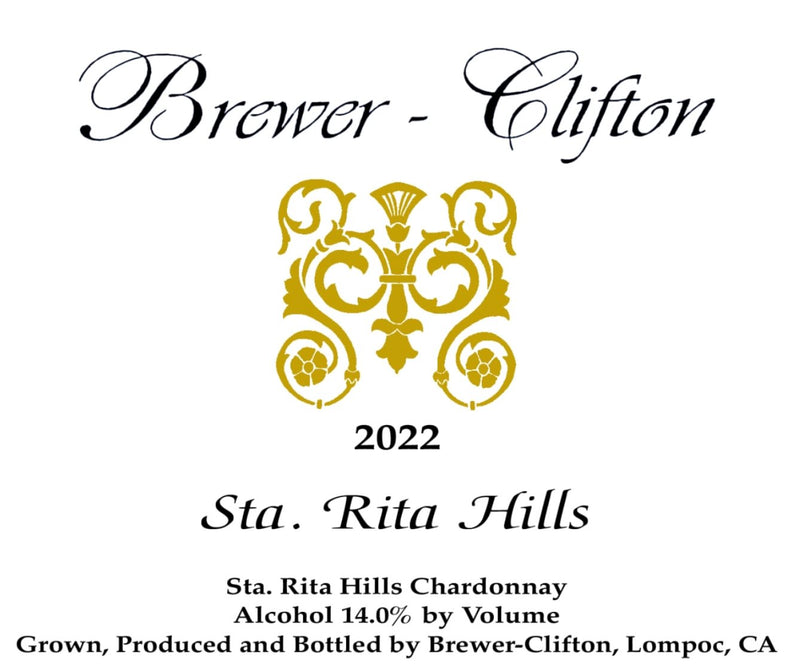 Brewer Clifton Sta. Rita Hills Chardonnay 2022 - 750ml