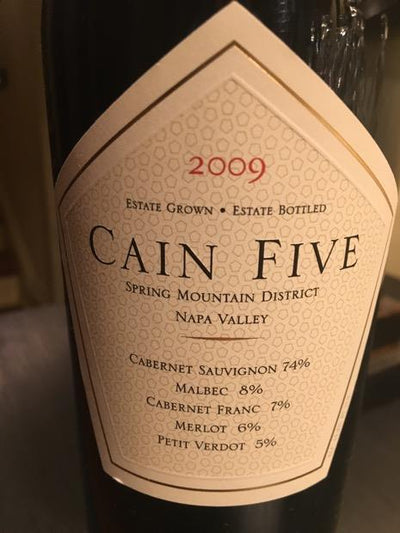 Cain Five 2009 - 750ml