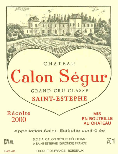 Chateau Calon-Segur Saint-Estephe 2000 - 750ml