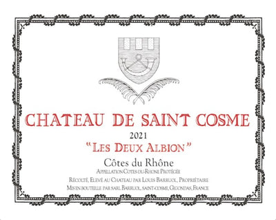 Chateau de Saint Cosme Domaine de Saint Cosme Les Deux Albion Rouge 2021 - 750ml