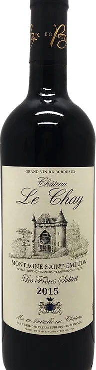Chateau Le Chay Les Freres Sublett Saint Emilion 2018 - 750ml
