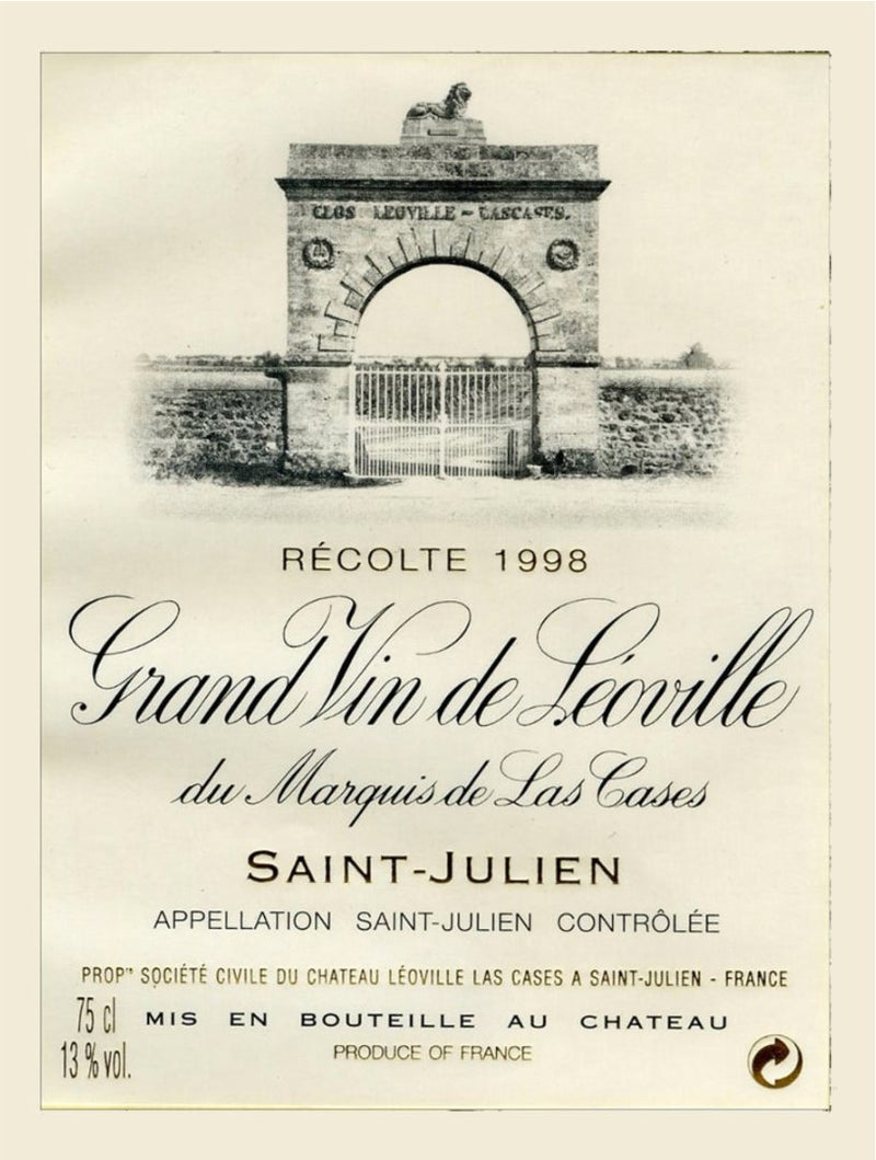 Chateau Leoville Las Cases Saint Julien 1998 - 750ml