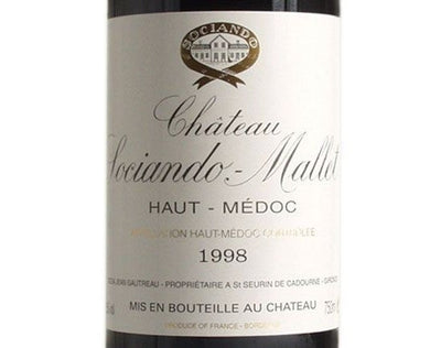 Chateau Sociando-Mallet Haut-Medoc 1998 - 750ml