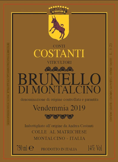 Conti Costanti Brunello di Montalcino 2019 - 750ml