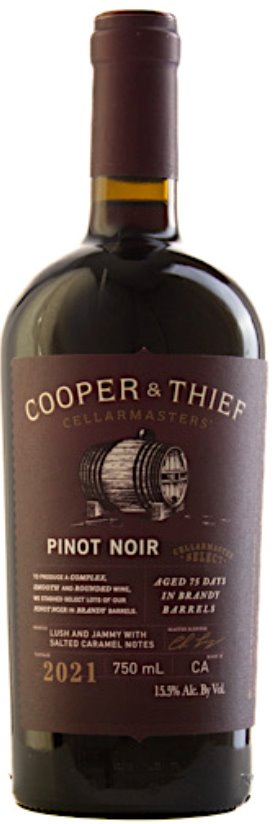 Cooper & Thief Brandy Barrel Aged Pinot Noir 2021 - 750ml