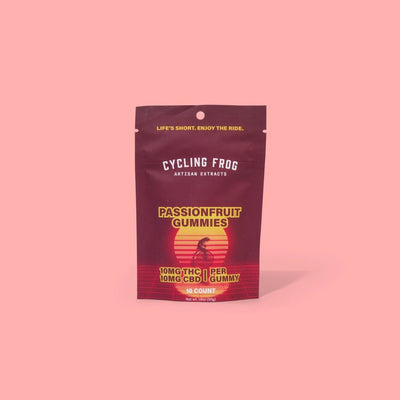 Cycling Frog Passion Fruit Gummies 10mg THC & CBD - 1bag