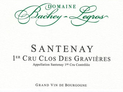 Domaine Bachey-Legros Santenay Blanc 1er Cru "Clos de Gravieres" 2022 - 750ml