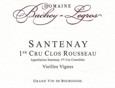 Domaine Bachey-Legros Santenay Blanc 1er Cru "Clos Rousseau" 2022 - 750ml