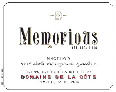 Domaine de La Cote 'Memorious' Pinot Noir 2022 - 750ml