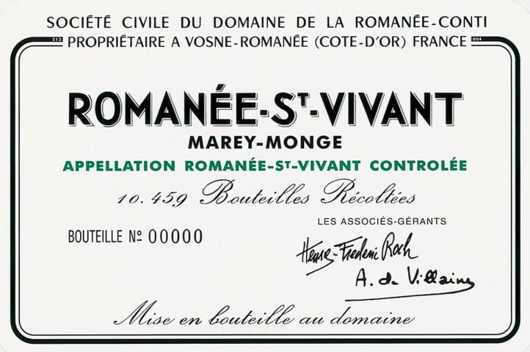Domaine de la Romanée-Conti (DRC) Romanée St. Vivant Grand Cru 2020 - 750ml