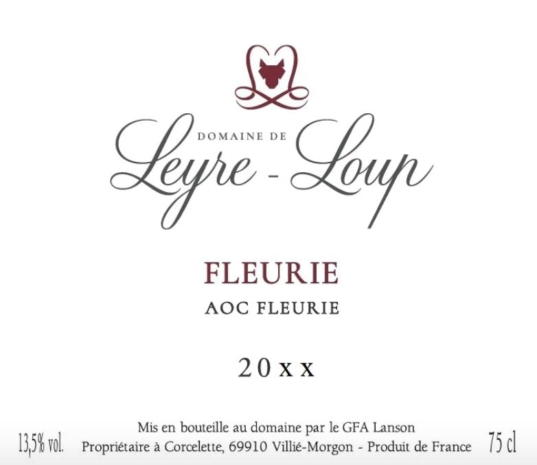 Domaine de Leyre-Loup Fleurie Beaujolais 2019 - 750ml