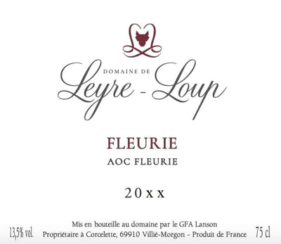 Domaine de Leyre-Loup Fleurie Beaujolais 2019 - 750ml