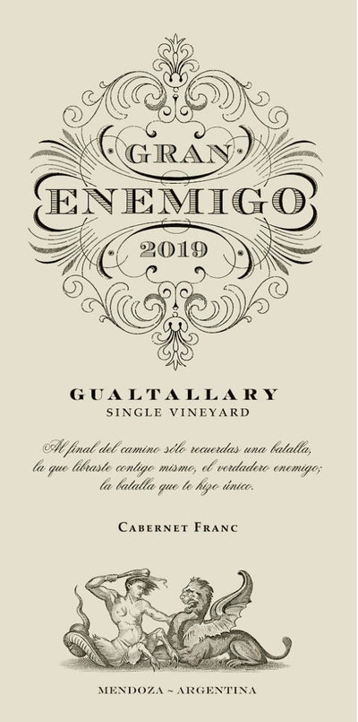El Enemigo Gran Enemigo 'Gualtallary' Single Vineyard 2019 - 750ml