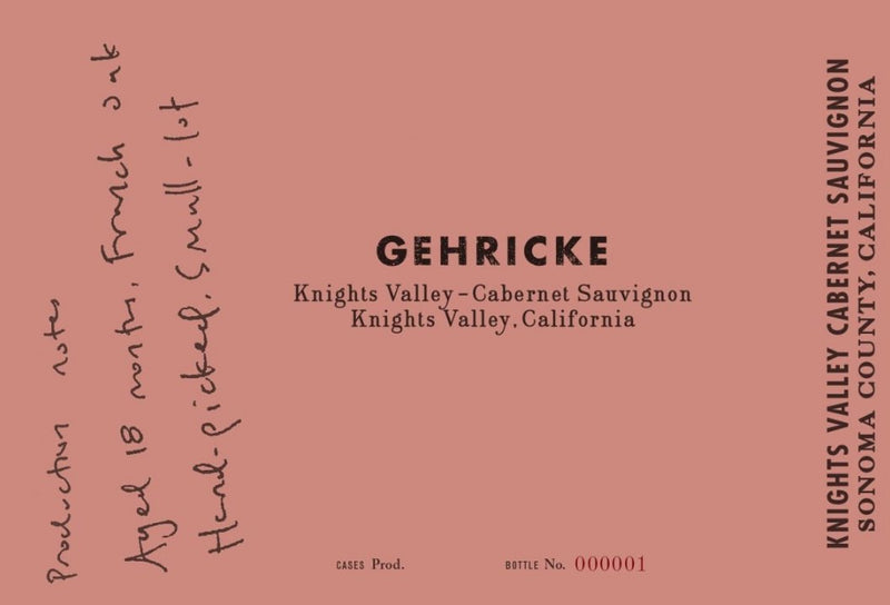 Gehricke Knights Valley Cabernet Sauvignon 2022 - 750ml