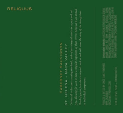 Grace Family Reliquus Cabernet Sauvignon 2019 - 750ml