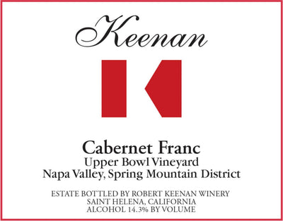 Keenan Upper Bowl Vineyard Cabernet Franc 2020 - 750ml