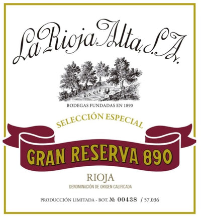 La Rioja Alta Gran Reserva 890 Tinto 2010 - 750ml