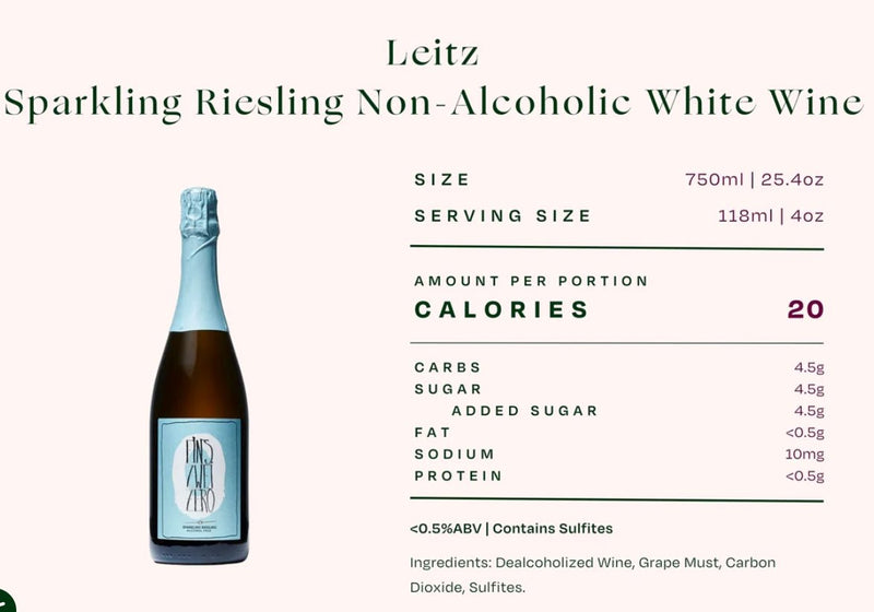 Leitz Eins Zwei Zero Sparkling Riesling NA White NV - 750ml