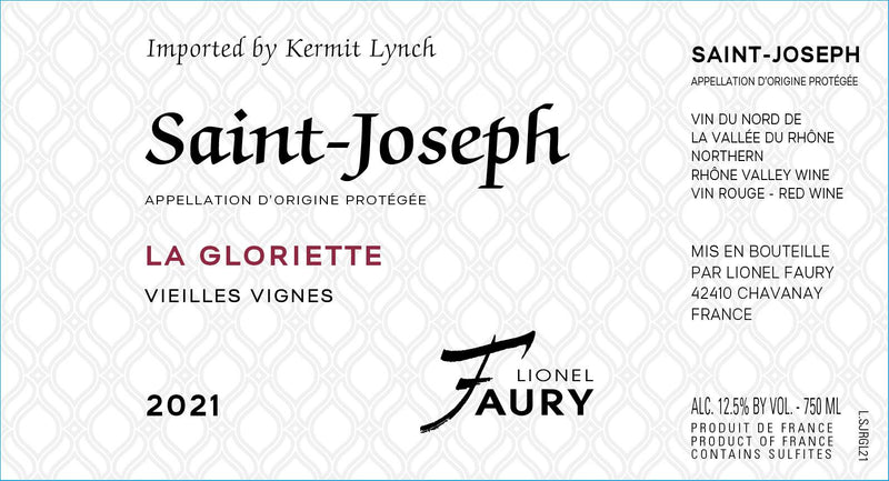 Lionel Faury Saint-Joseph La Gloriette Vieilles Vignes 2021 - 750ml