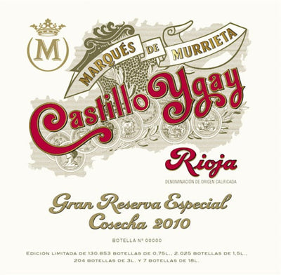 Marques de Murrieta Castillo Ygay Gran Reserva 2010 - 750ml