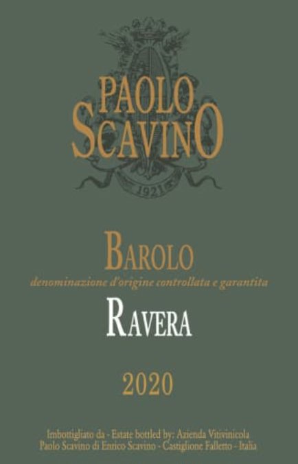 Paolo Scavino Barolo Ravera 2020 - 750ml