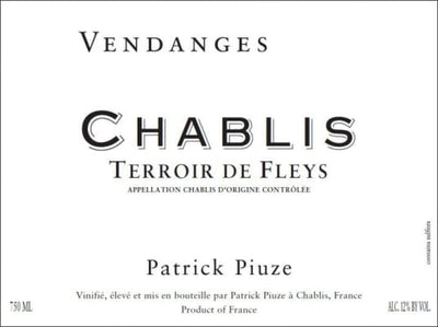 Patrick Piuze Chablis Terroir de Fleys 2024 - 750ml