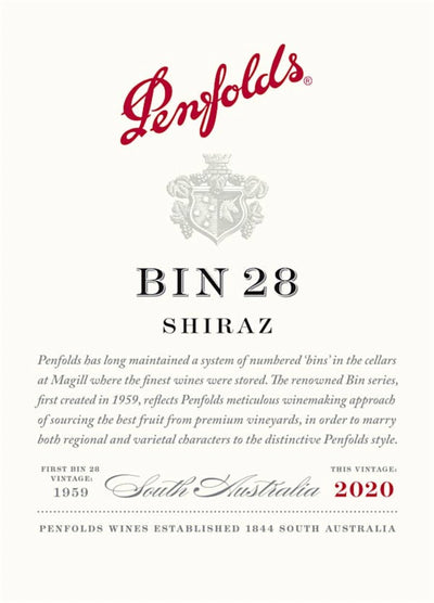 Penfolds Shiraz Bin 28 2020 - 750ml