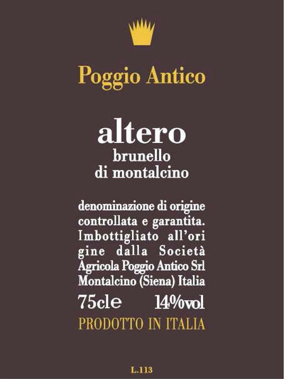 Poggio Antico Altero Brunello Di Montalcino 2017 - 750ml
