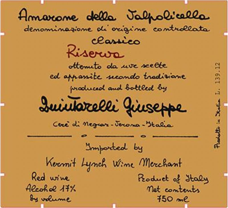 Quintarelli Amarone della Valpolicella Classico Riserva 2015 - 750ml