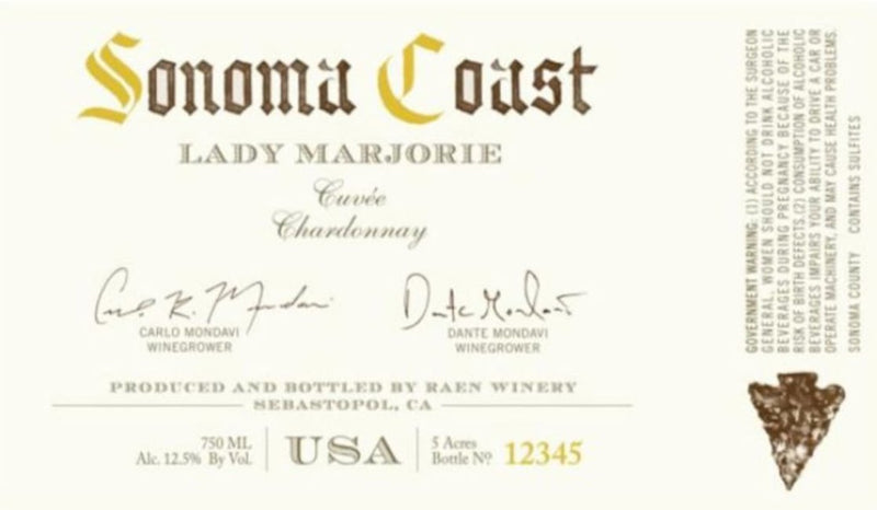 Raen Sonoma Coast Lady Marjorie Chardonnay 2023 - 750ml